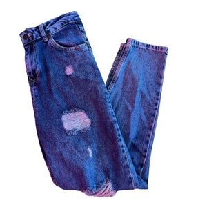 Nasty Gal Stonewashed Mom Jeans